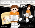 3D On the Shelf Everlasting Calendar Kit - Little Footballer Palmer