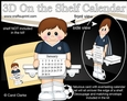 3D On the Shelf Everlasting Calendar Kit - Little Footballer Elroy