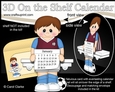 3D On the Shelf Everlasting Calendar Kit - Little Footballer Dewitt