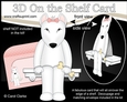 3D On the Shelf Card Kit - British Bull Terrier Dog Countess