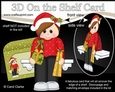 3D On the Shelf Card Kit - Christmas Jumper Teen Girl delivers the Presents