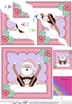 Christmas Santa Oops Skiing Santa Wavy Corner Side Stacker