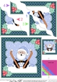 Christmas Santa Oops Skiing Santa Wavy Corner Side Stacker