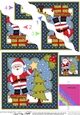 Christmas Santa adds the Star to the Christmas Tree Wavy Corner Side Stacker