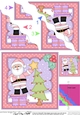 Christmas Santa adds the Star to the Christmas Tree Wavy Corner Side Stacker