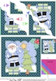 Christmas Santa adds the Star to the Christmas Tree Wavy Corner Side Stacker