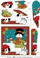 Christmas Snowman Rio and Pip Penguin make Snowballs at the North Pole Fan Pyramage Topper