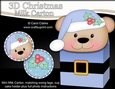 3D Christmas Austin Bear Milk Carton Gift or Treat Box
