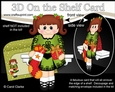 3D On the Shelf Card Kit - Little Christmas Girl Irish Dancer is going to the Festive Ceili