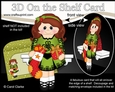 3D On the Shelf Card Kit - Little Christmas Girl Irish Dancer is going to the Festive Ceili