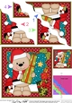 Christmas Livvy Bear & Pip Penguin deliver the Christmas Presents Wavy Corner side stacker Topper
