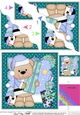 Christmas Livvy Bear & Pip Penguin deliver the Christmas Presents Wavy Corner side stacker Topper