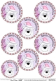 Xmas Ben Polar Bear Round Christmas Gift Tags