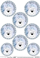 Xmas Ben Polar Bear Round Christmas Gift Tags