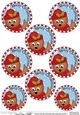 Xmas Cute Little Robin Round Christmas Gift Tags