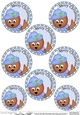 Xmas Cute Little Robin Round Christmas Gift Tags