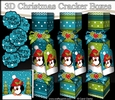 3D Christmas Cracker Boxes Pip Penguin has a Present