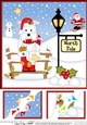 8 x 8 Christmas at the North Pole Little Christmas Westie Dog Scalloped Corner Topper