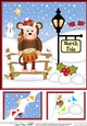 8 x 8 Christmas at the North Pole Little Monkey Bing has a Drum Scalloped Corner Topper