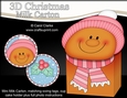3D Christmas Gingerbread Man Jinge Milk Carton Gift or Treat Box
