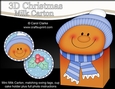 3D Christmas Gingerbread Man Jinge Milk Carton Gift or Treat Box