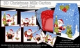 3D Christmas Santa at the North Pole Cards in a Mini Milk Carton Bumper Kit