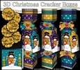 3D Christmas Cracker Boxes Snowman Rio has a Present & Teddy