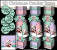 3D Christmas Cracker Boxes Cute Little Hoot Owl has a Christmas Stocking