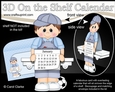 3D On the Shelf Everlasting Calendar Kit - Little Toddler Ethan
