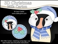 3D Christmas Little Puffin Minnow Milk Carton Gift or Treat Box