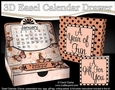 3D Everlasting Easel Calendar Drawer Gift Set - Flowers & Butterflies