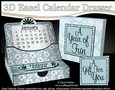 3D Everlasting Easel Calendar Drawer Gift Set - Apple Blossom Flowers