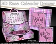 3D Everlasting Easel Calendar Drawer Gift Set - Pretty Floral