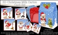 3D Christmas Livvy Bear Cards in a Mini Milk Carton Bumper Kit