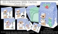 3D Christmas Livvy Bear Cards in a Mini Milk Carton Bumper Kit
