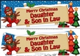large DL Christmas DAUGHTER & SON IN LAW Robin Signpost 3d decoupage