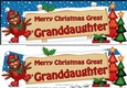 large DL Christmas GREAT GRANDDAUGHTER Robin Signpost 3d decoupage