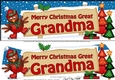 large DL Christmas GREAT GRANDMA Robin Signpost 3d decoupage