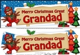 large DL Christmas GREAT GRANDAD Robin Signpost 3d decoupage