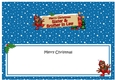large DL Christmas SISTER & BROTHER IN LAW Robin Signpost insert