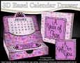 3D Everlasting Easel Calendar Drawer Gift Set - Little Blossoms