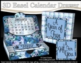 3D Everlasting Easel Calendar Drawer Gift Set - Pretty Pansies