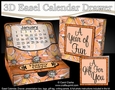 3D Everlasting Easel Calendar Drawer Gift Set - Clematis