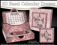 3D Everlasting Easel Calendar Drawer Gift Set - Elegant Swirls