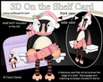 3D On the Shelf Card Kit - Little Christmas Puffin Minnow has a Christmas cracker