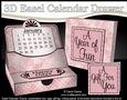 3D Everlasting Easel Calendar Drawer Gift Set - Elegant Paisley