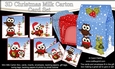 3D Christmas Little Hoot Owls Cards in a Mini Milk Carton Bumper Kit