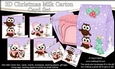 3D Christmas Little Hoot Owls Cards in a Mini Milk Carton Bumper Kit