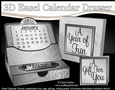 3D Everlasting Easel Calendar Drawer Gift Set - Silver Swirls