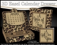 3D Everlasting Easel Calendar Drawer Gift Set - Leopard Print
